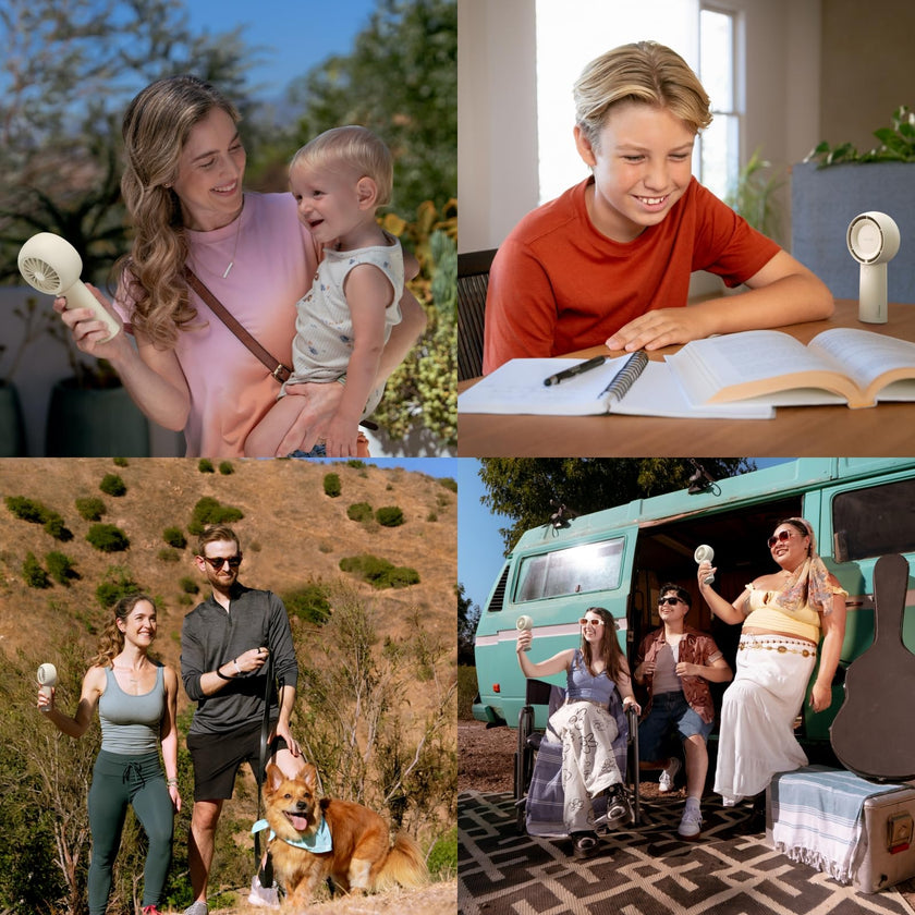 JISULIFE Handheld Turbo Fan [16H Max Cooling Time] Mini Portable Hand, 4000mAh USB Rechargeable Personal, Battery Operated Small Pocket Fan with 5 Speeds for Travel/Outdoor/Home/Office - Brown 🍁 All In One Marketplace Canada