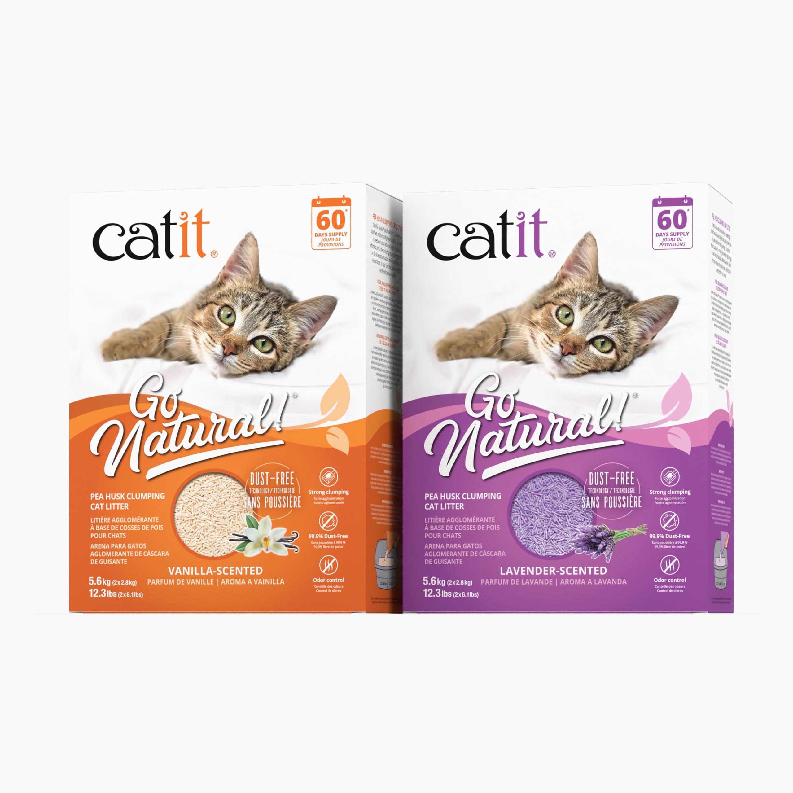 Catit Go Natural Pea Husk Clumping Cat Litter, Tofu, Vanilla 5.6 kg, Dust Free & Lightweight Cat Litter, Easy to Scoop Litiere Pour Chat 🍁 All In One Marketplace Canada