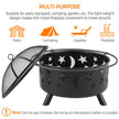 Yaheetech 30in Fire Pits with Poker & Spark Screen Deep Large Fire Bowl 🍁 All In One Marketplace Canada
