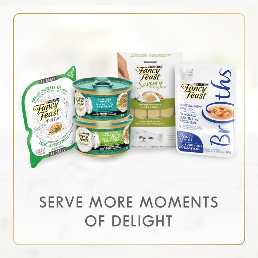 Fancy Feast Grilled Wet Cat Food, Whitefish & Tuna Feast in Gravy - 85 g Can (24 Pack) 🍁 All In One Marketplace Canada