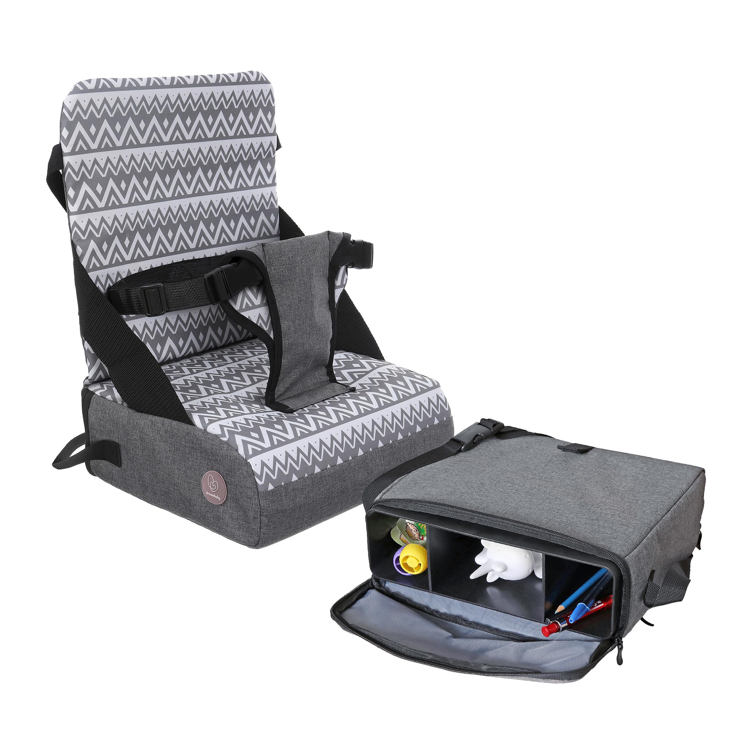 Dreambaby Grab 'n Go Booster Seat with Adjustable Securing Straps - Toddler Booster Seat for Eating - Compact, Lightweight & Portable - Fits Most Dining Chairs 🍁 All In One Marketplace Canada