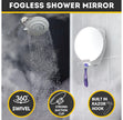 HONEYBULL Fogless Shower Mirror with Suction Mount & Swivel – Anti-Fog Acrylic Bathroom Mirror for Shaving – Built-in Razor Holder, Easy Install, Home Shower Accessory (White) 🍁 All In One Marketplace Canada