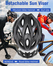 Zacro Bike Helmet Adult Men Women - CPSC Safety Certified Lightweight Bicycle Helmet with Detachable Sun Visor, Mountain Bike Helmet Suitable for Men Women Adults Youth 🍁 All In One Marketplace Canada