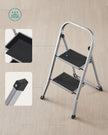 SONGMICS Step Ladder, 2-Step Ladder, Folding Ladder, Safety Lock, Space-Saving Storage, Holds up to 330 lb, Dove Gray UGSL012G01 🍁 All In One Marketplace Canada