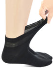 Yomandamor 5 Pairs Mens Bamboo Blend Cotton Ankle Extra-Wide Diabetic Socks with Seamless Toe(Size:10-13)(black) 🍁 All In One Marketplace Canada