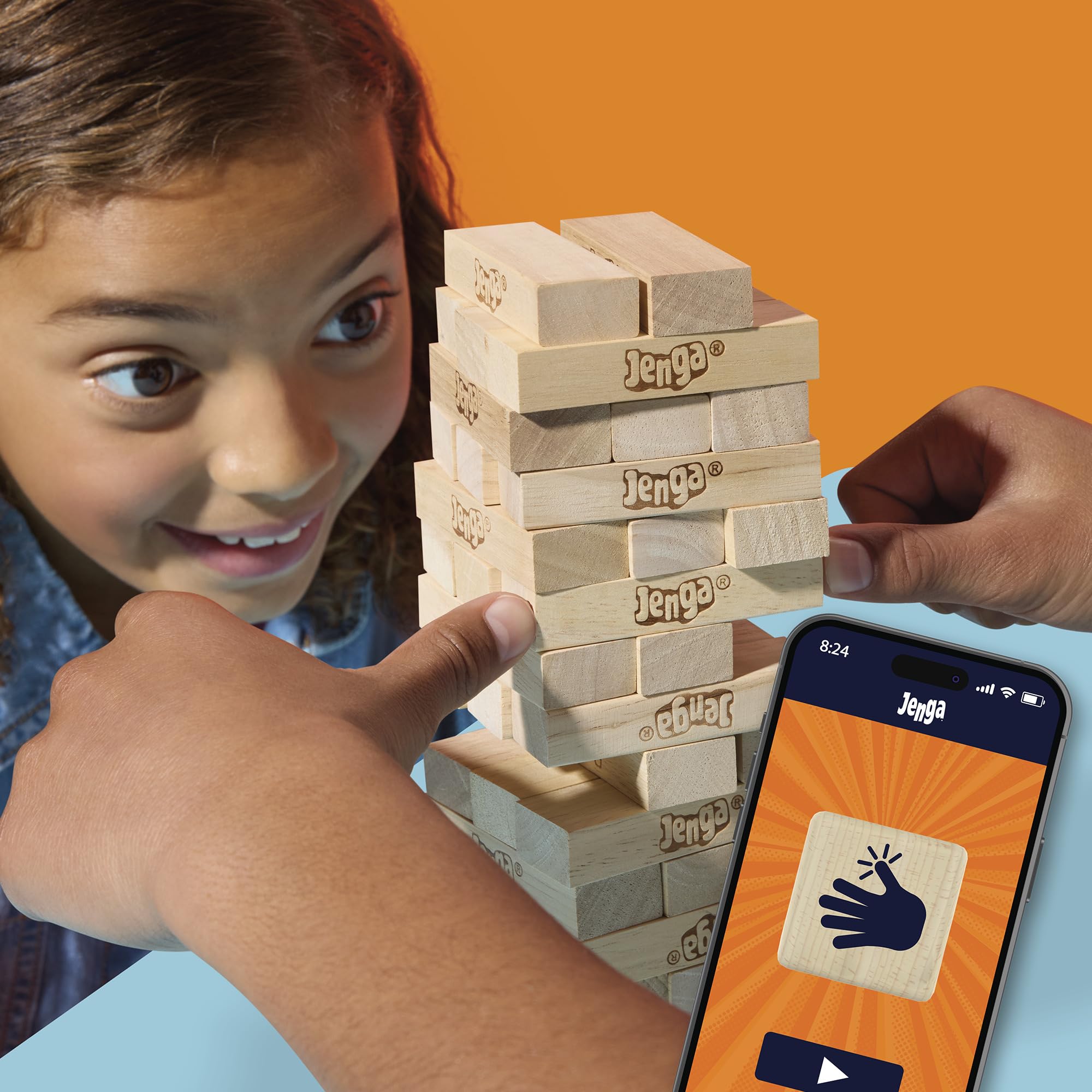 Jenga Official Hasbro Games | Digital Die for 6 More Ways to Play | Original Wood Block Game | Stacking Tower | Ages 6+ | 1+ Players | Party Games 🍁 All In One Marketplace Canada