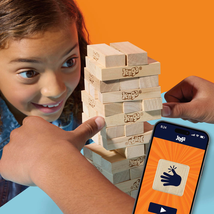 Jenga Official Hasbro Games | Digital Die for 6 More Ways to Play | Original Wood Block Game | Stacking Tower | Ages 6+ | 1+ Players | Party Games 🍁 All In One Marketplace Canada