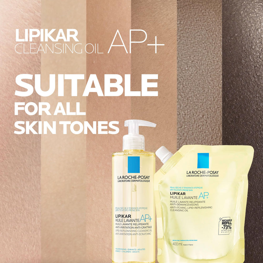 La Roche Posay Cleansing Body Oil Refill, Lipikar Oil AP+ Soap-Free Face & Body Shower Oil for Very Dry, Sensitive Skin with Shea Butter & Niacinamide, Alcohol Free, Hypoallergenic Fragrance, 400mL 🍁 All In One Marketplace Canada