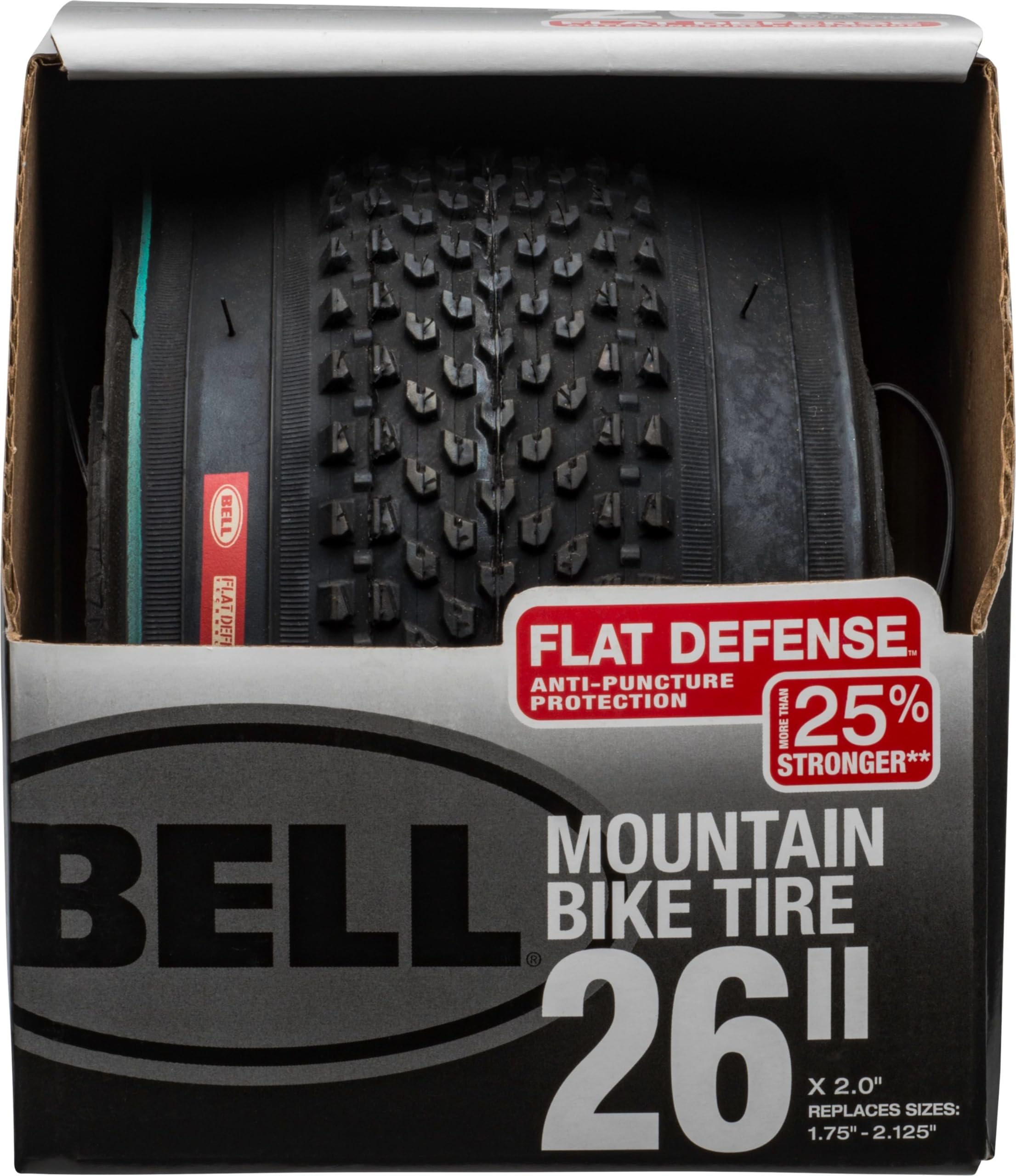 Bell 7091040 Flat Defense Mountain Bike Tire, 26
