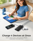VEGER Portable Charger for iPhone Built in Cables and Wall Plug, 10000mah Slim Fast Charging USB C Power Bank, Travel Essential Battery Pack Compatible with iPhones, iPad, Samsung More Devices(Black) 🍁 All In One Marketplace Canada