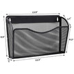 EASEPRES 3 Pack Mesh Wall Mounted File Holder Organizer Metal Hanging Vertical Paper Mails Rack Storage Wire Single Document Filling Holder Pocket for Office and Home, Black 🍁 All In One Marketplace Canada