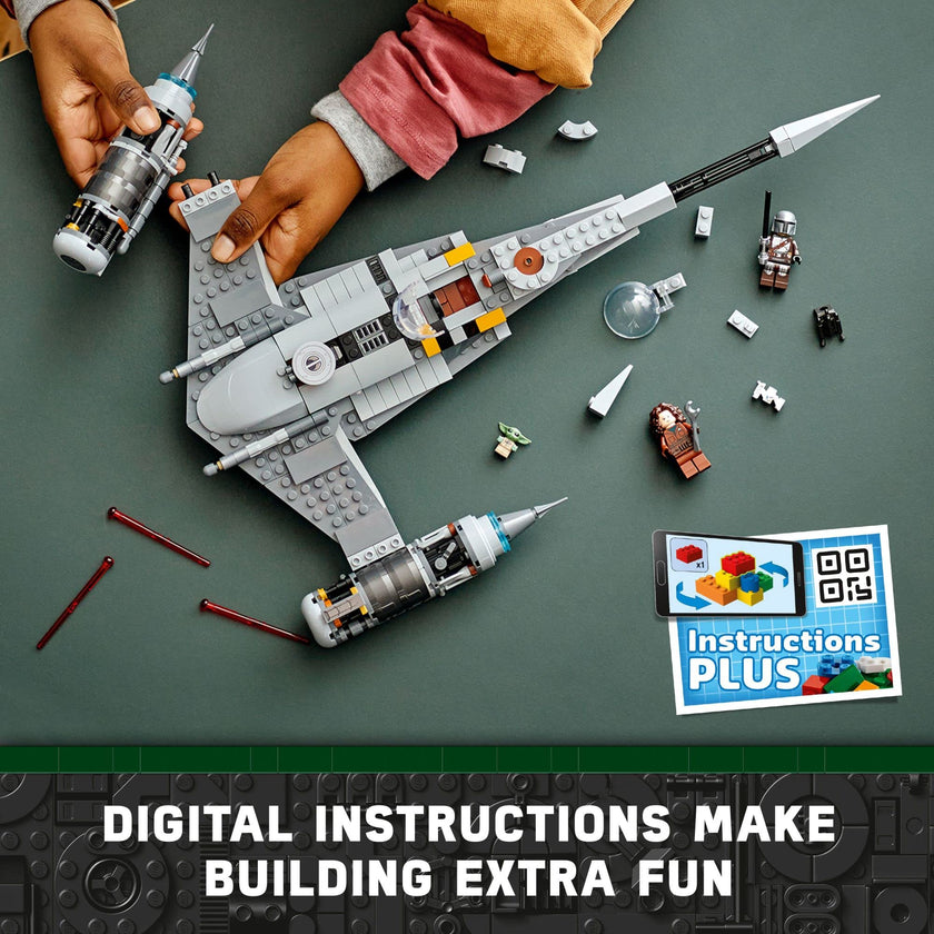 LEGO Star Wars The Mandalorian's N-1 Starfighter 75325 Building Set - The Book of Boba Fett, Featuring Baby Yoda Grogu and Droid Toy Figures, Birthday Gift idea for Kids, Boys & Girls Ages 9+ 🍁 All In One Marketplace Canada