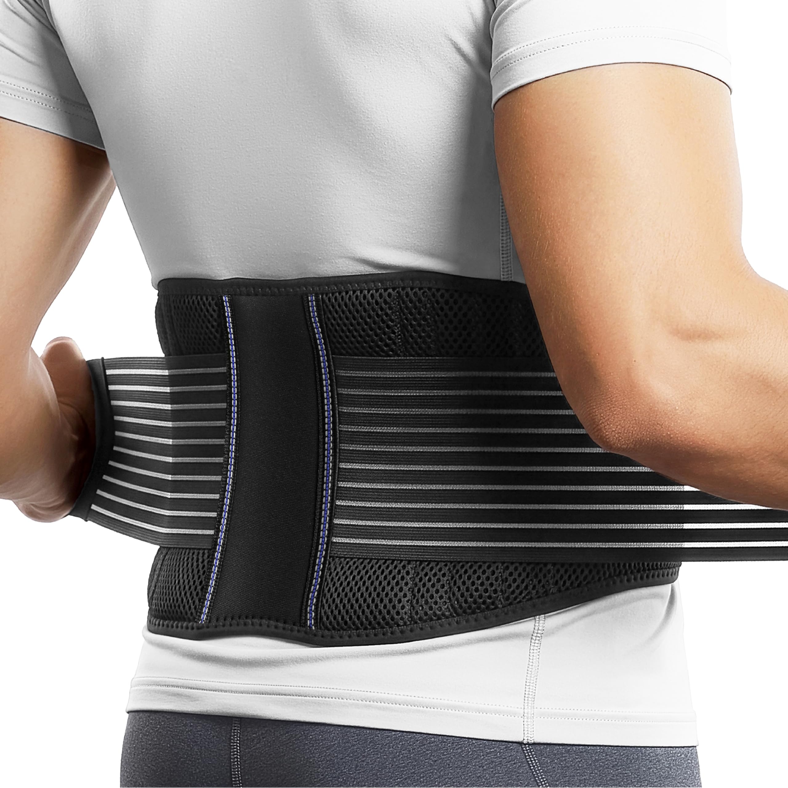 BraceUP Back Support, Back Brace for Men and Women - Lumbar Support Lower Back Belt for Back Pain Relief, Herniated Disc, Heavy lifting, with Dual Adjustable Straps (L/XL 90-110 cm) 🍁 All In One Marketplace Canada