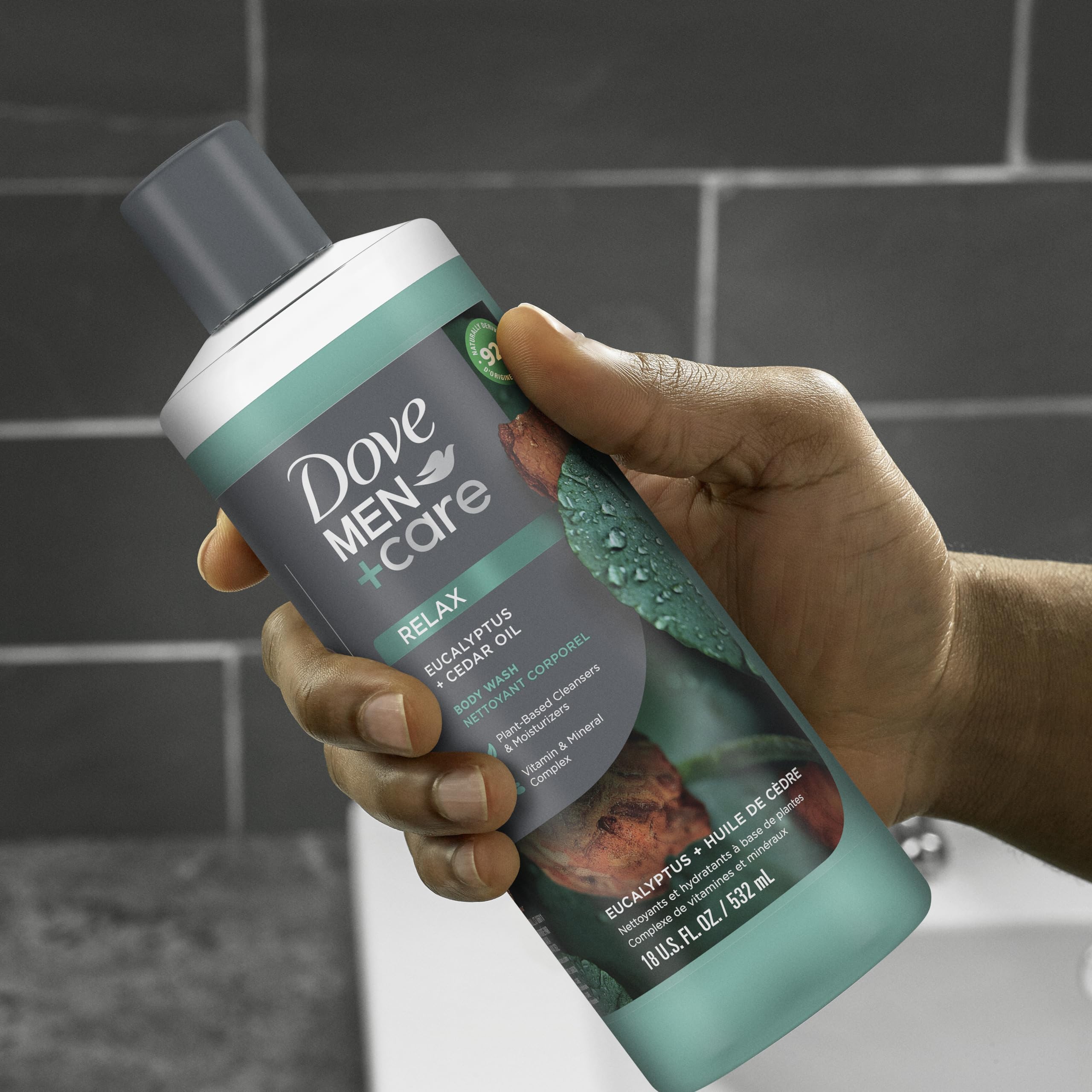 Dove Men+Care Refreshing Power + Renew 3N1 Body, Hair and Face Wash with 24-Hour Nourishing Micromoisture Technology Body Wash for Men 400 ml (Pack of 4) 🍁 All In One Marketplace Canada