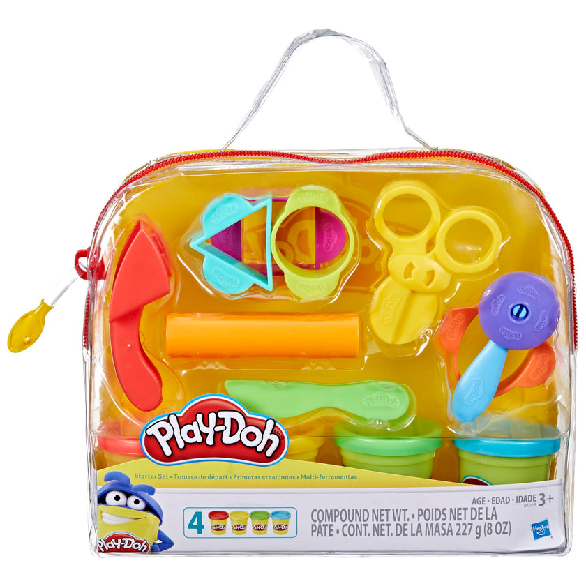 Play-Doh Starter Set 9-Piece Kit with Storage Tote & 4 Modeling Compound Cans, Arts and Crafts Toys for Kids 3 Years & Up, Preschool Toys 🍁 All In One Marketplace Canada