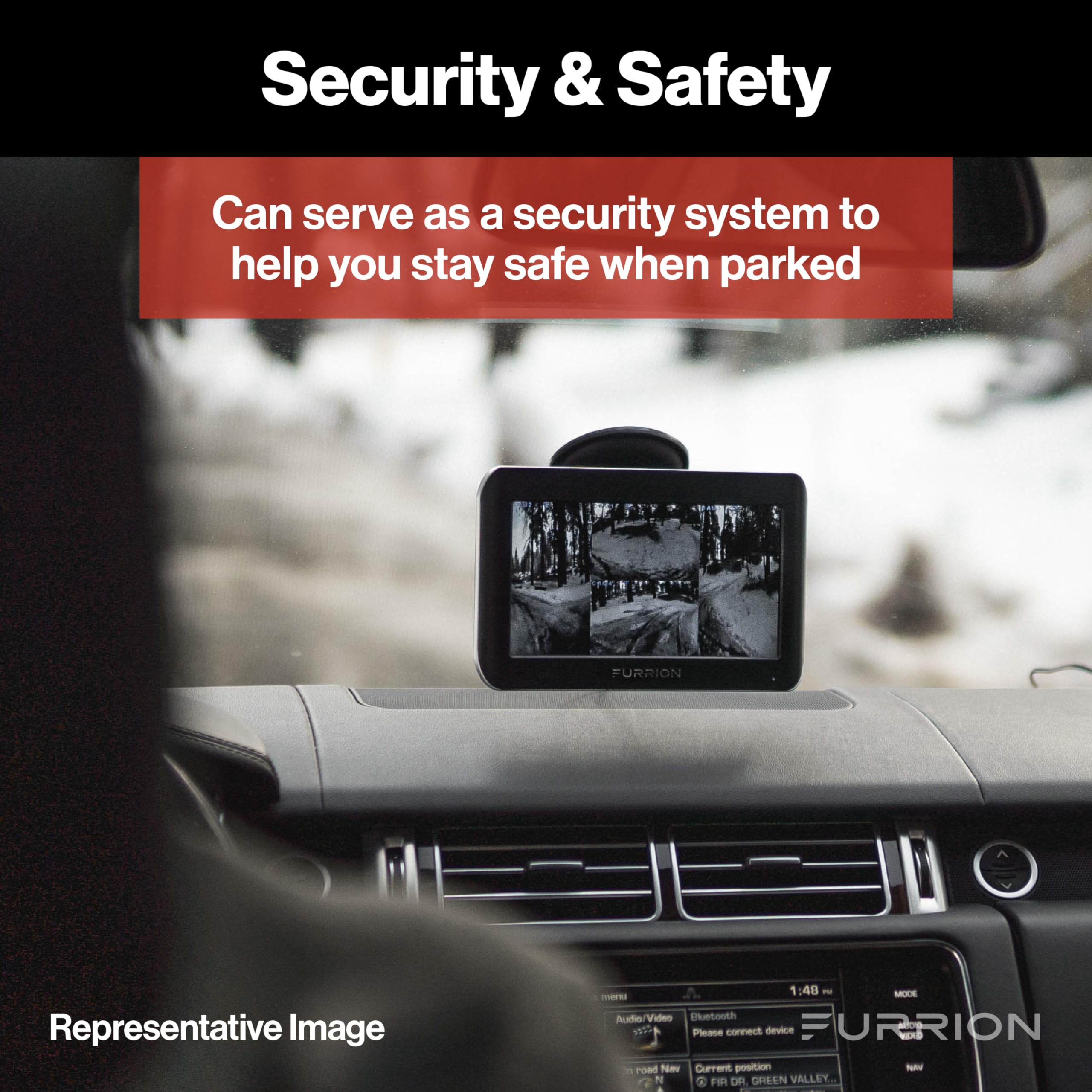 Furrion Vision S Wireless RV Backup Camera System with 4.3-Inch Monitor, 1 Rear Sharkfin Doorway Security, Infrared Night Vision, Wide-Angle View, Hi-Res, Waterproof - FOS43TASF 🍁 All In One Marketplace Canada
