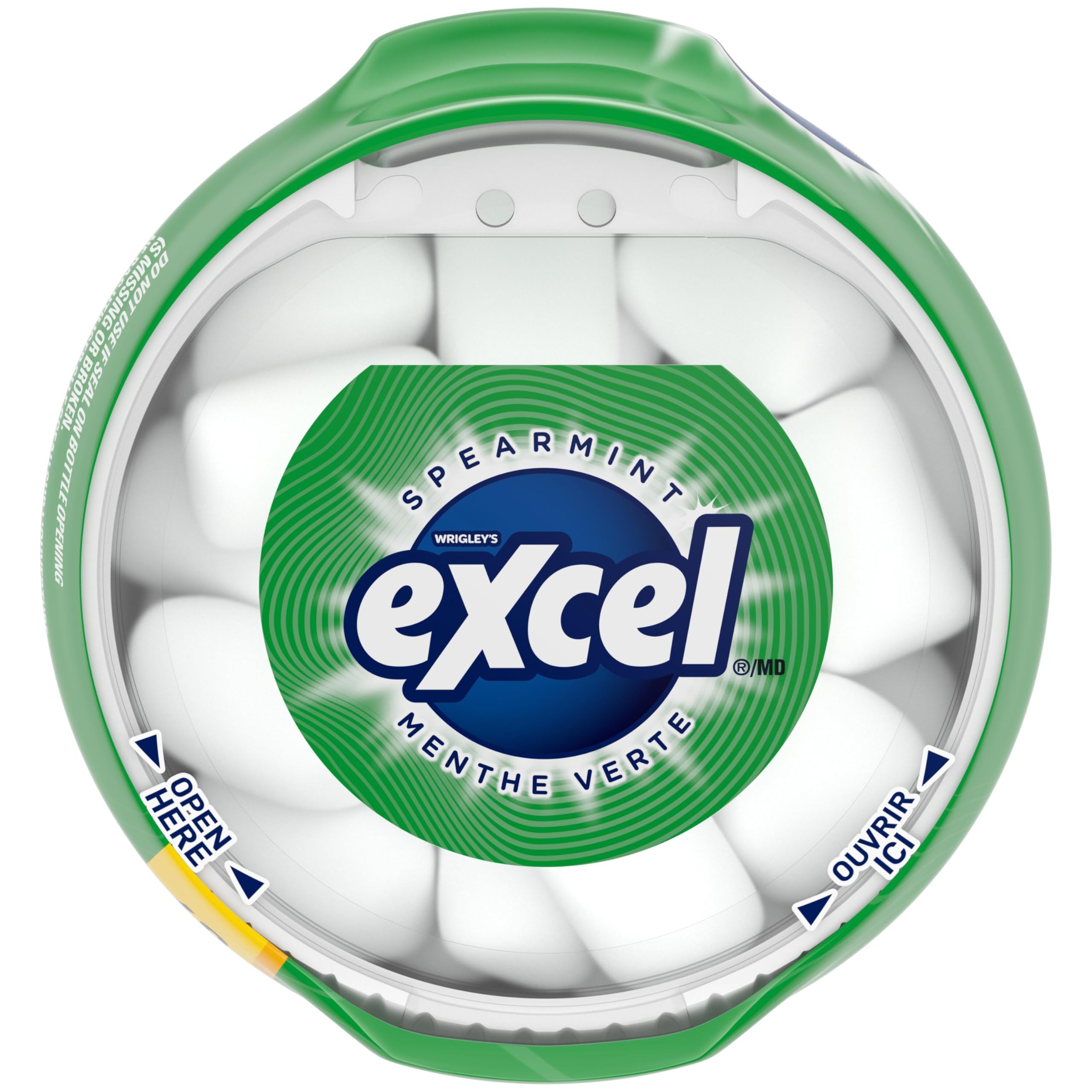 EXCEL, Spearmint Flavoured Sugar Free Chewing Gum, 60 Pieces, 6 Bottles 🍁 All In One Marketplace Canada