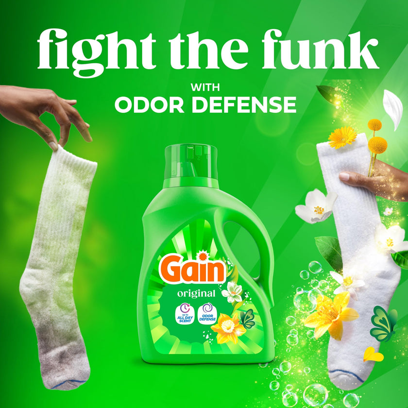Gain Aroma Boost Liquid Laundry Detergent, Original Scent, HE Compatible, 107 Loads, 4.55L 🍁 All In One Marketplace Canada
