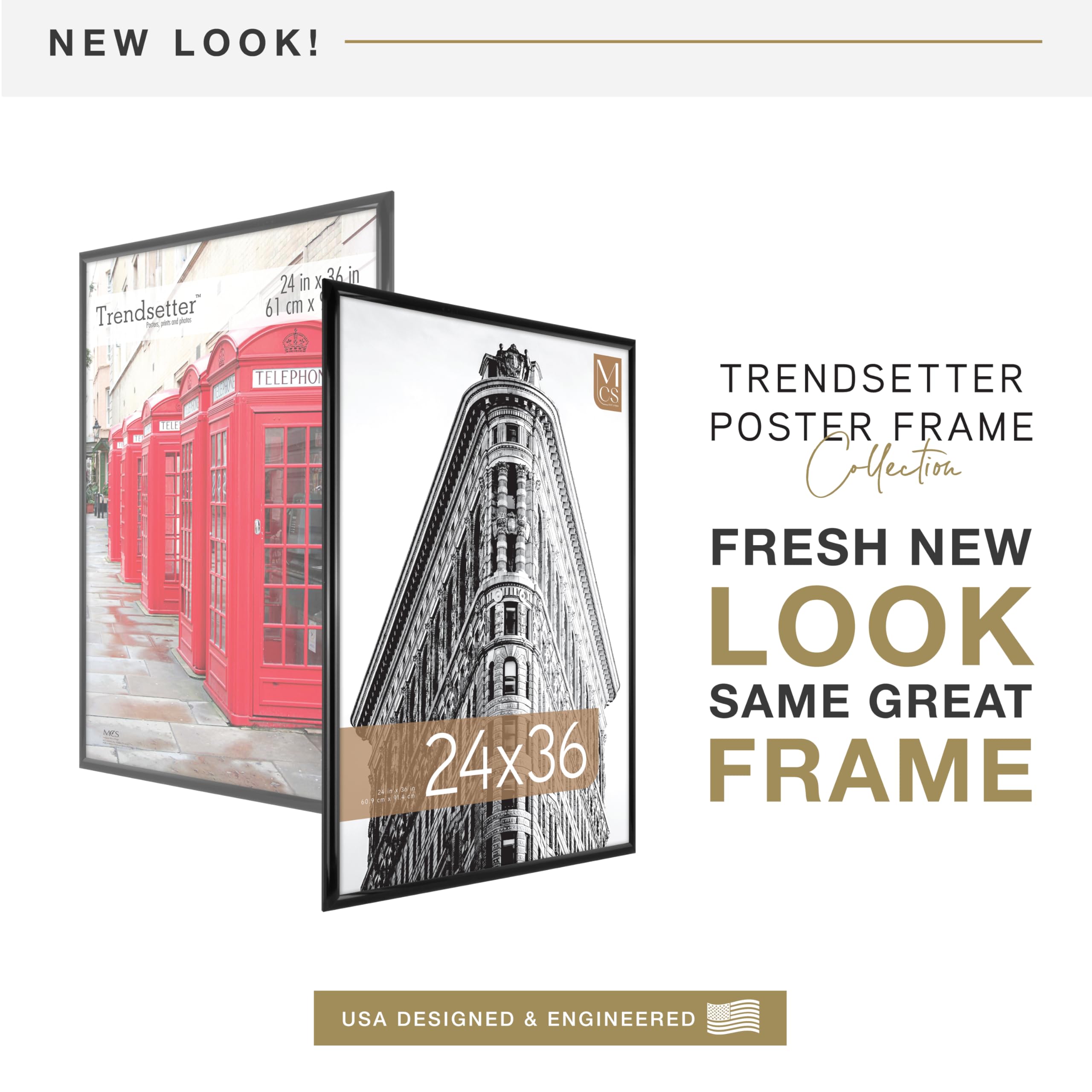 MCS 65549 Trendsetter Poster Frame, 24 by 36-Inch, Black 🍁 All In One Marketplace Canada
