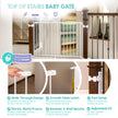 Regalo 2-in-1 Stairway and Hallway Wall Mounted Baby Gate, Includes Banister and Wall Mounting Kit, White 🍁 All In One Marketplace Canada
