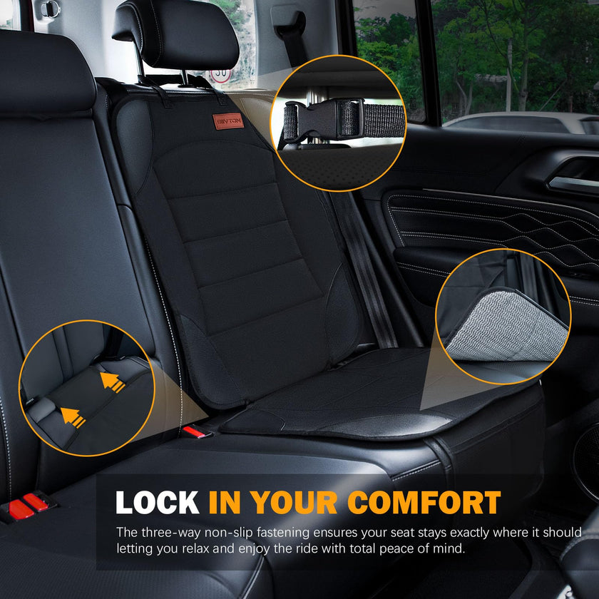Car Seat Protector for Child Car Seat, Siivton Carseat Seat Protectors for Leather and Fabric Seats, with Mesh Pockets, Non-Slip Backing, Carseat Protectors for Vehicles (One Pack, Black) 🍁 All In One Marketplace Canada