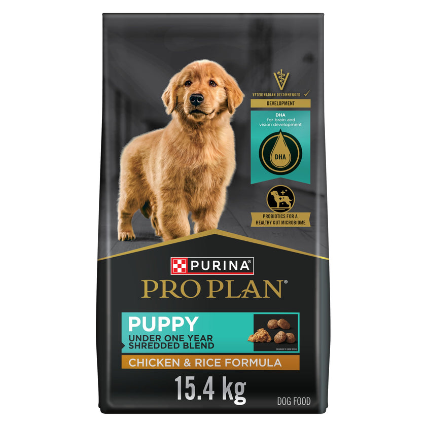 Purina Pro Plan Dry Puppy Food, Development Shredded Blend Chicken & Rice - 15.4 kg Bag (1 Pack) 🍁 All In One Marketplace Canada