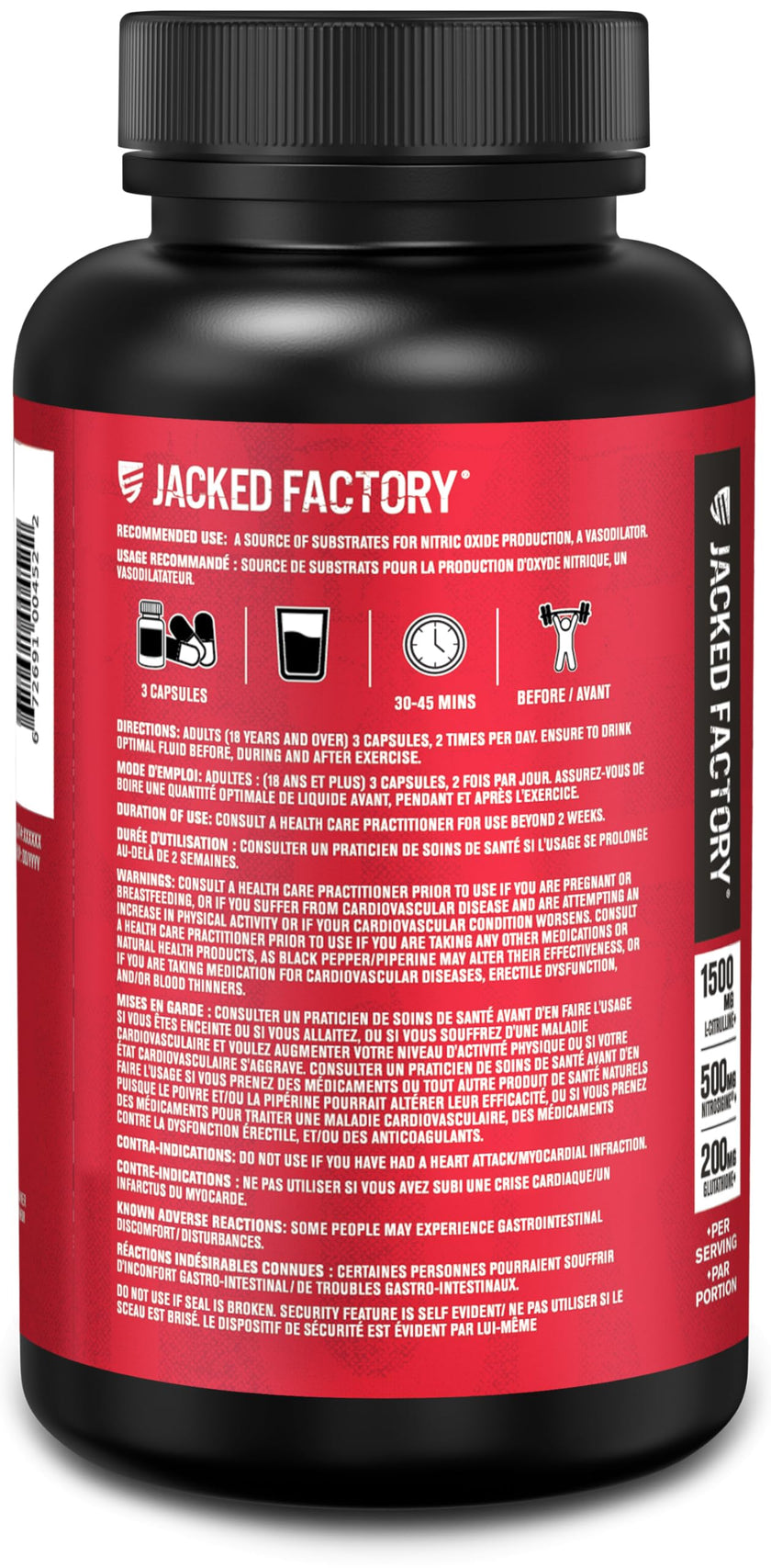 Nitric Oxide Supplement N.O. XT with Nitrosigine L Arginine & L Citrulline for Muscle Growth, Pumps, Vascularity, & Energy - 90 Count 🍁 All In One Marketplace Canada