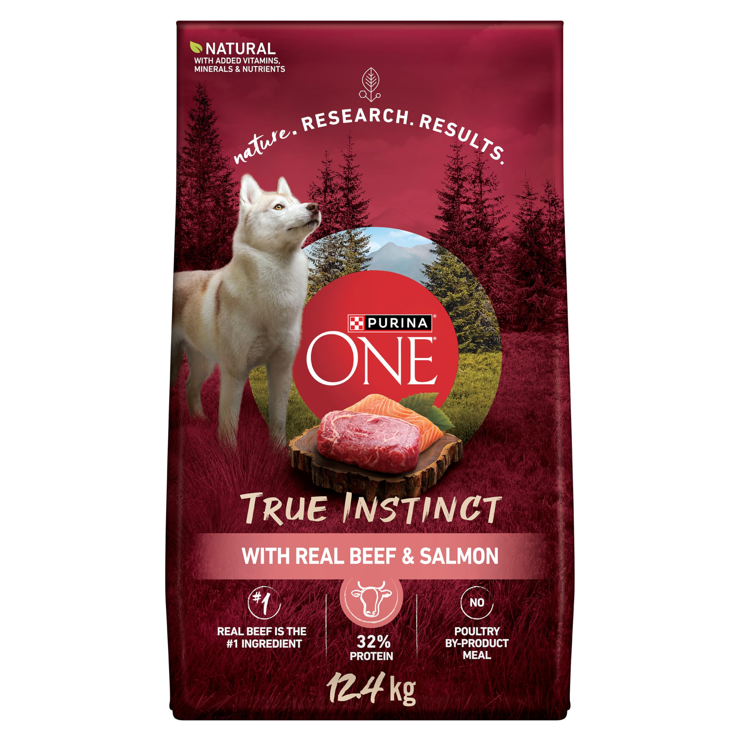 Purina ONE True Instinct High Protein Dry Dog Food, Beef & Salmon - 12.4 kg Bag (1 Pack) 🍁 All In One Marketplace Canada