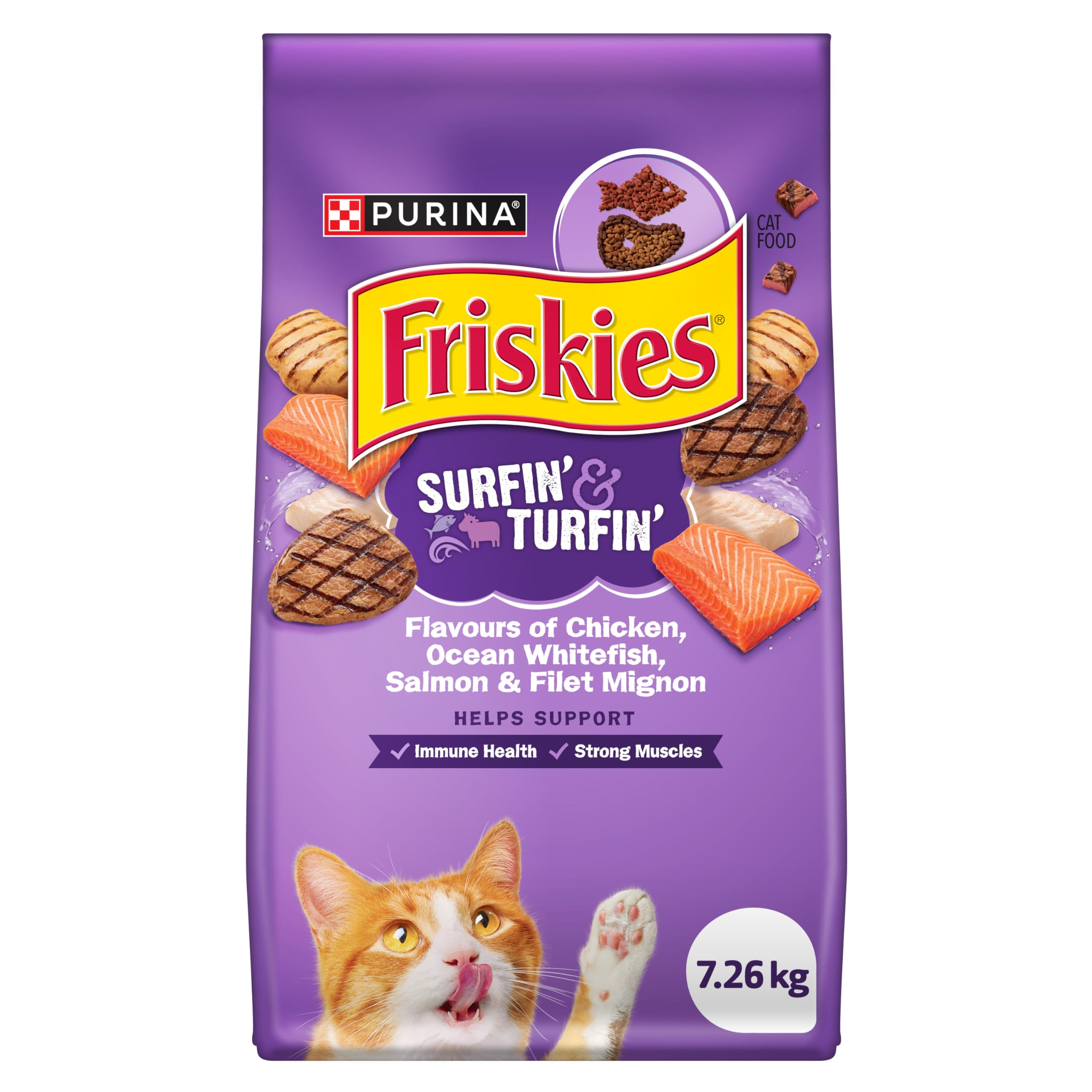 Friskies Surfin' & Turfin' Dry Cat Food - 7.26 kg Bag 🍁 All In One Marketplace Canada
