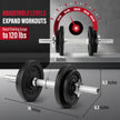 Yes4All Adjustable Cast Iron Dumbbell Set with Connector, 40 lb Combo, Black, Converts to Barbell for Home Gym 🍁 All In One Marketplace Canada
