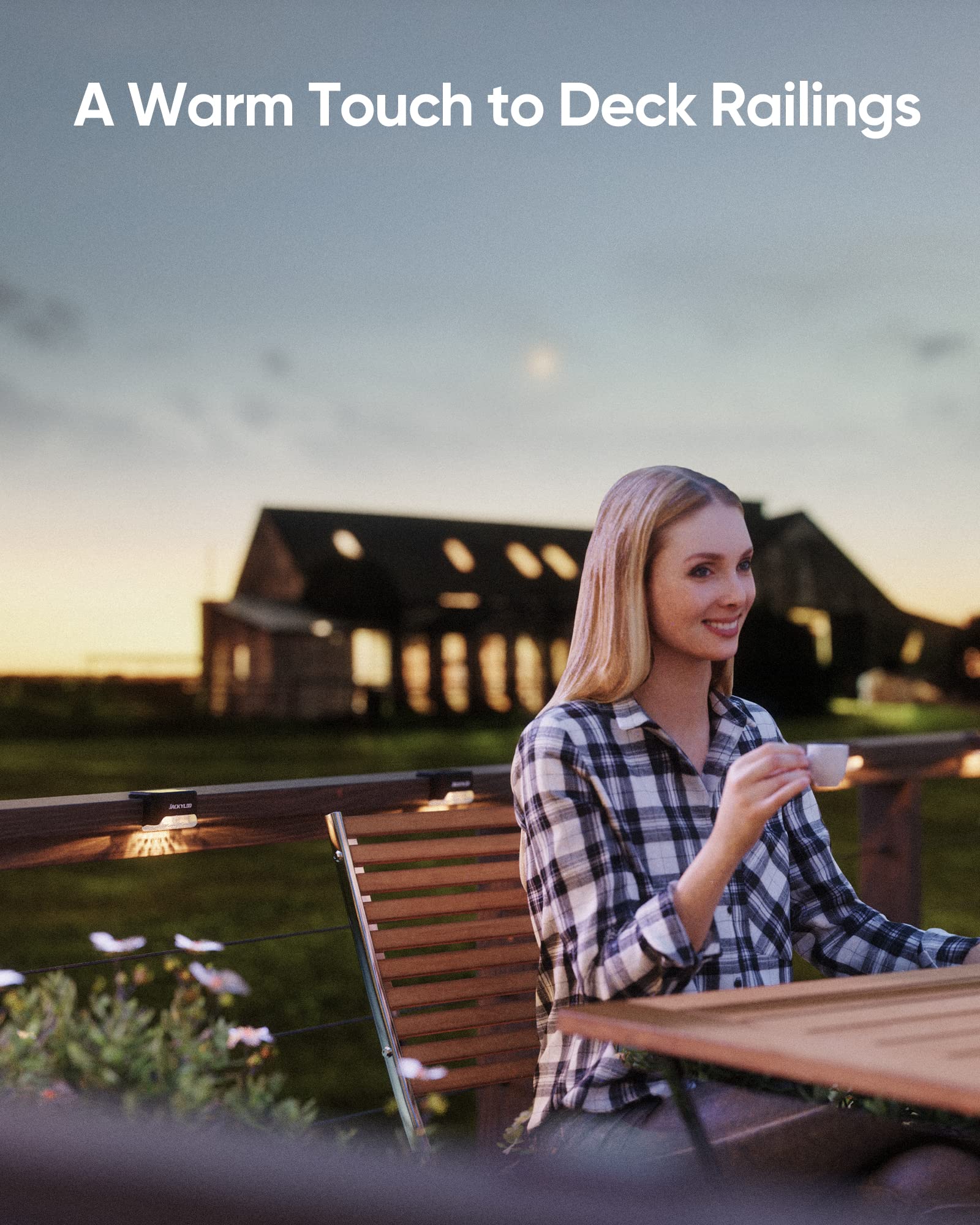 Solar Deck Lights Outdoor 16 Pack, JACKYLED Solar Step Lights Outdoor Waterproof LED Solar Powered Stair Lights for Patio Deck Porch Step Fence Railing Wall Garden Pool Yard 🍁 All In One Marketplace Canada