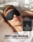 WAOAW Sleep Mask Travel Essentials - 3D Blackout Eye Mask for Sleeping - Soft Breathable Adjustable Light Blocking Eye Covers for Men and Women - Comfortable Night Mask for Travel Flight (Black) 🍁 All In One Marketplace Canada