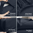 Utopia Bedding Queen Bed Sheet Set - 4 Piece Bedding - Soft Brushed Microfiber Fabric - Shrinkage & Fade Resistant - Easy Care (Navy) 🍁 All In One Marketplace Canada