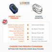 LOOKEE A310 Premium Pulse Oximeter Finger Heart Rate Oxygen Monitor | Proudly Canadian | SpO2 Blood Oxygen Level | Medical Accuracy, Alarm & PI | OLED Display | Carry Case & Batteries | Blue 🍁 All In One Marketplace Canada