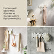 Umbra Sticks Wall-Mounted Coat Rack Rail Hook with 5 Retractable Pegs – Modern, Space-Saving Storage Organizer, White 🍁 All In One Marketplace Canada