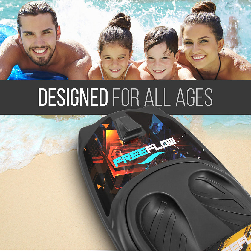 Water Sport Kneeboard with Hook for Kids & Adults, Kneeboard with Strap for Boating, Waterboarding, Kneeling Boogie Boarding, Knee Surfing, (SLKB20), Black/red 🍁 All In One Marketplace Canada
