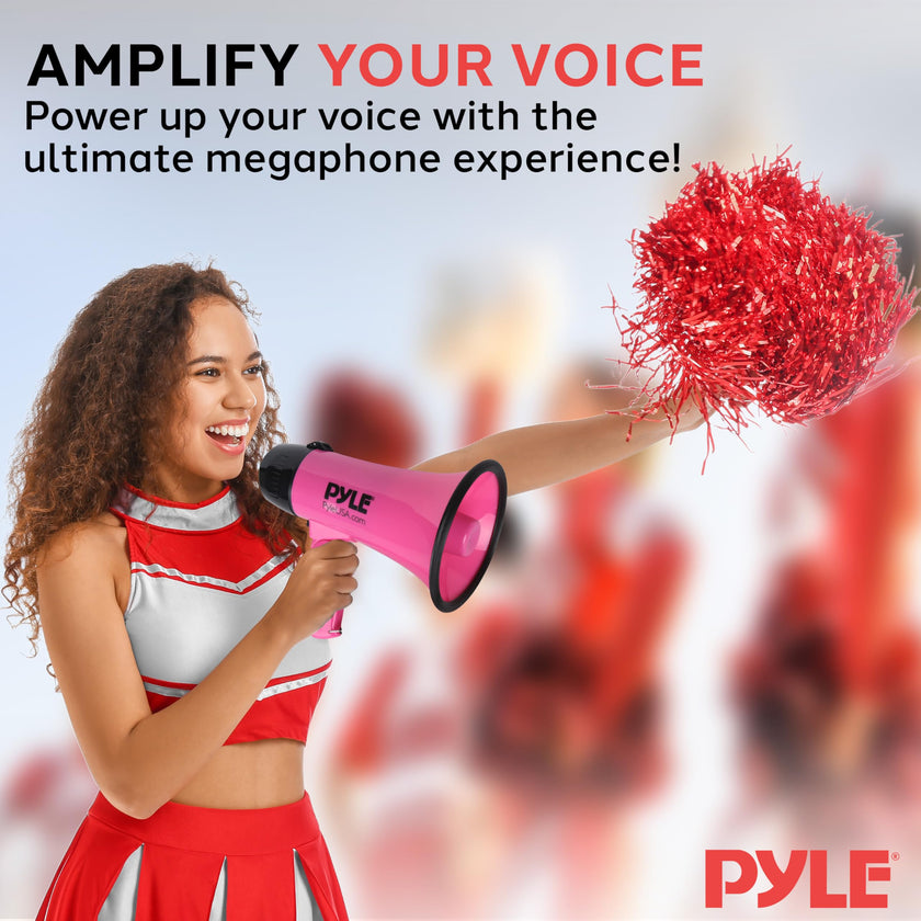 Pyle Megaphone with Siren – Loud Handheld Bullhorn with Voice Amplifier & Adjustable Volume – Portable PA System for Coaches, Cheerleading, Outdoor Events, and Emergency Use, 20W 🍁 All In One Marketplace Canada