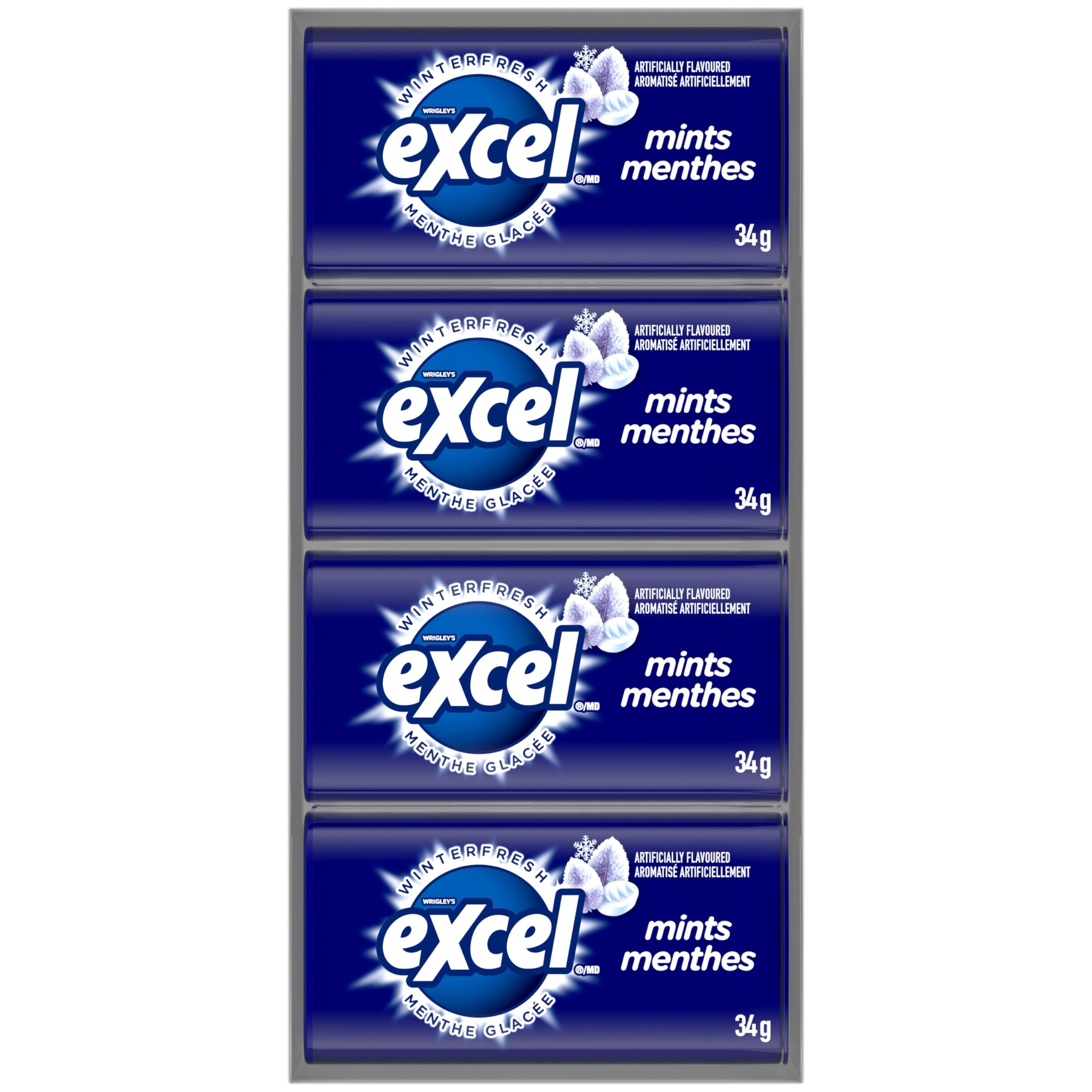 EXCEL, Winterfresh Flavoured Mints, 34g, Tin, 8 Packs 🍁 All In One Marketplace Canada