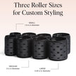 Kitsch Ceramic Thermal Hair Rollers for Women – Self Grip Hair Curlers for Heatless Curls Overnight - Volumizing Large Rollers for Short & Long Hair - For Long Lasting Frizz-Free Curls - Black, 8pcs 🍁 All In One Marketplace Canada
