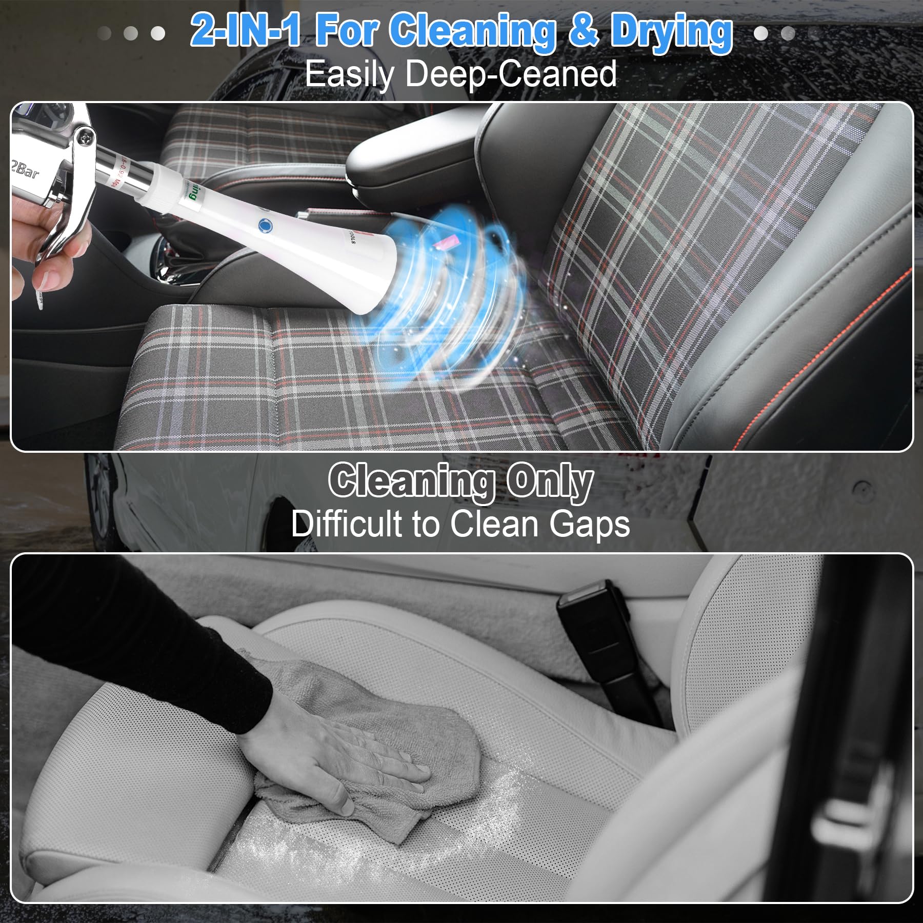 phepetroll Air Blow Gun Car Detailing Dry Cleaning Air Gun with Tapered Nozzle High Pressure Car Cleaning Tool, Car Dryer Air Blower for Car Surfaces Quickly Blasts Dust, Works with Air Compressor 🍁 All In One Marketplace Canada