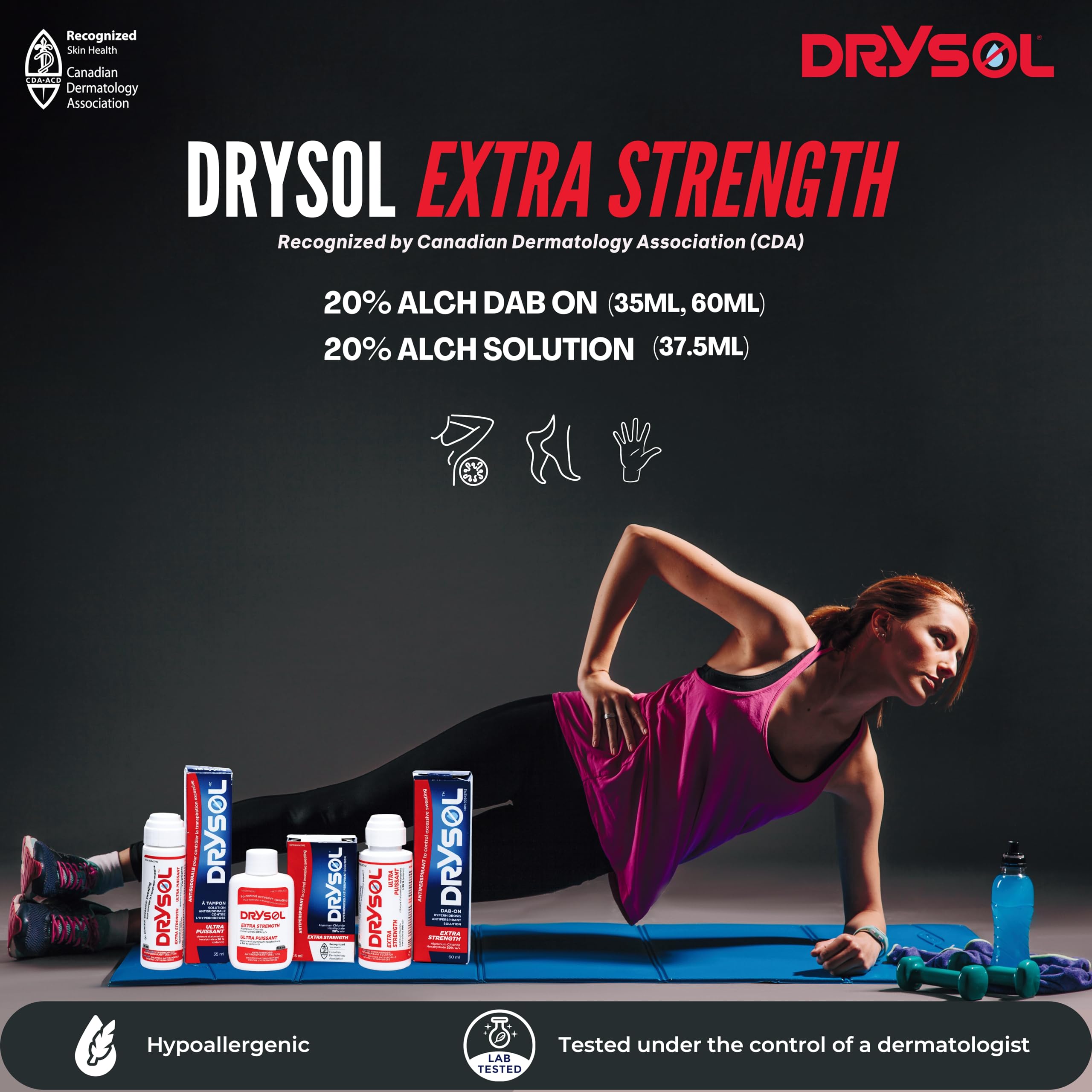 DRYSOL 12% Regular Strength - Clinical Strength Antiperspirant - Aluminum Chloride Hexahydrate - Moderate Sweating Control - For Men and Women 🍁 All In One Marketplace Canada
