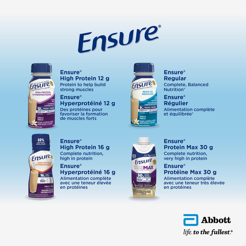 Ensure Plus Calories, Nutritional Supplement Shake Value Pack, To Help With Healthy Weight Gain Or Maintenance, Vanilla, 24 x 235-mL Bottles 🍁 All In One Marketplace Canada