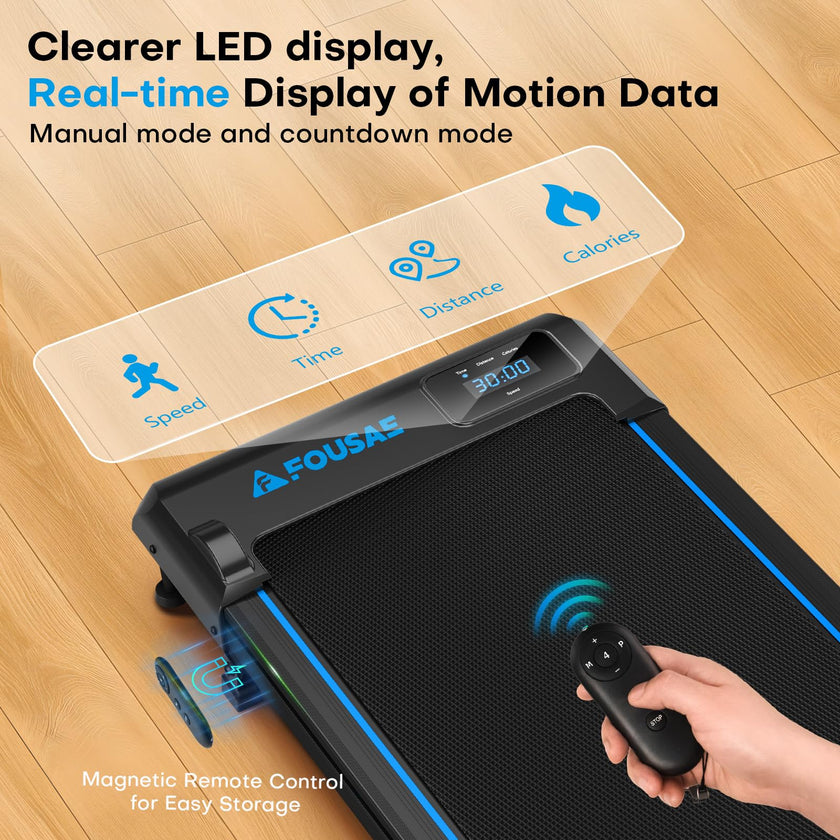 Walking Pad with 9% Incline, FOUSAE 3 in 1 6.2 MPH Treadmill for Home with Double Frame 330 LB Weight Capacity, 2.5 HP Under Desk Walking Pad Treadmill with 12 HIIT Programs, Magnetic Remote Control 🍁 All In One Marketplace Canada