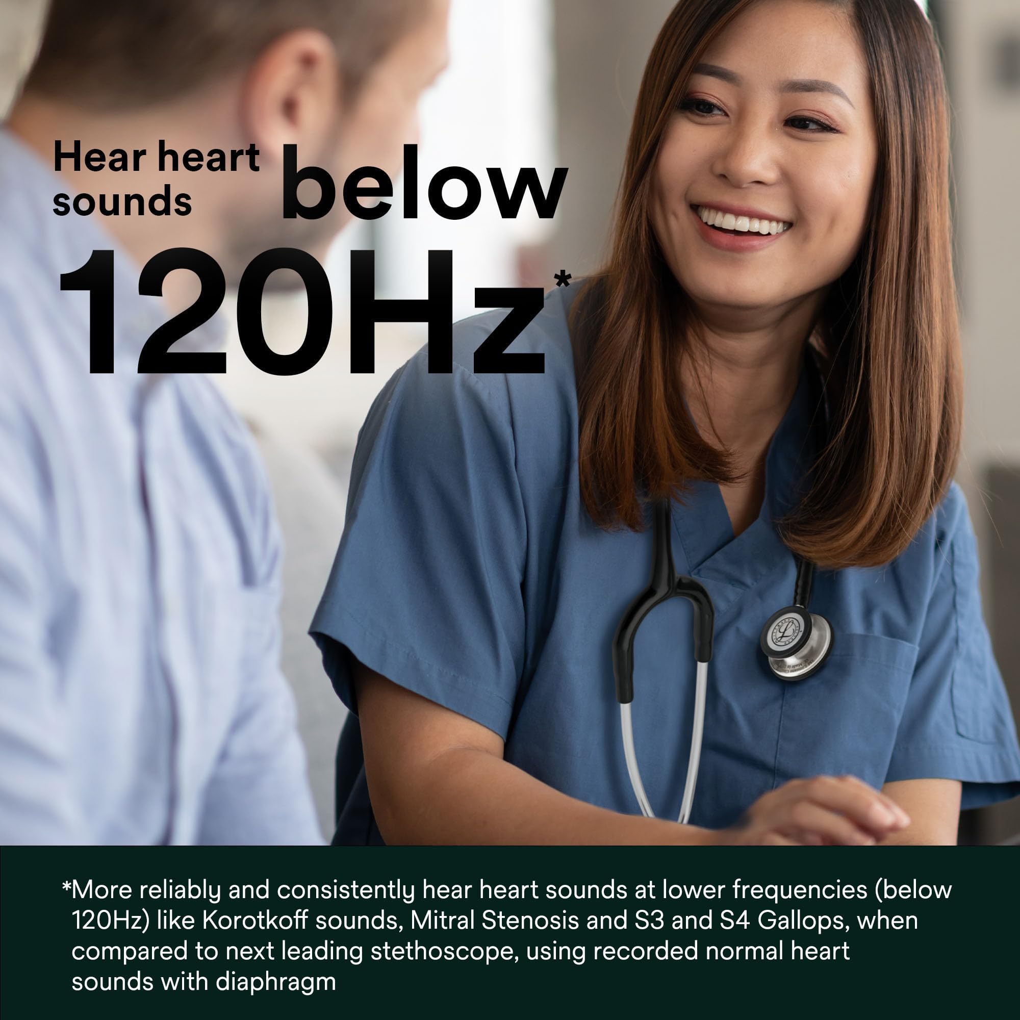 3M Littmann Classic III Monitoring Stethoscope, 5633, More Than 2X as Loud*, Weighs Less**, Stainless Steel Chestpiece, 69 cm (27