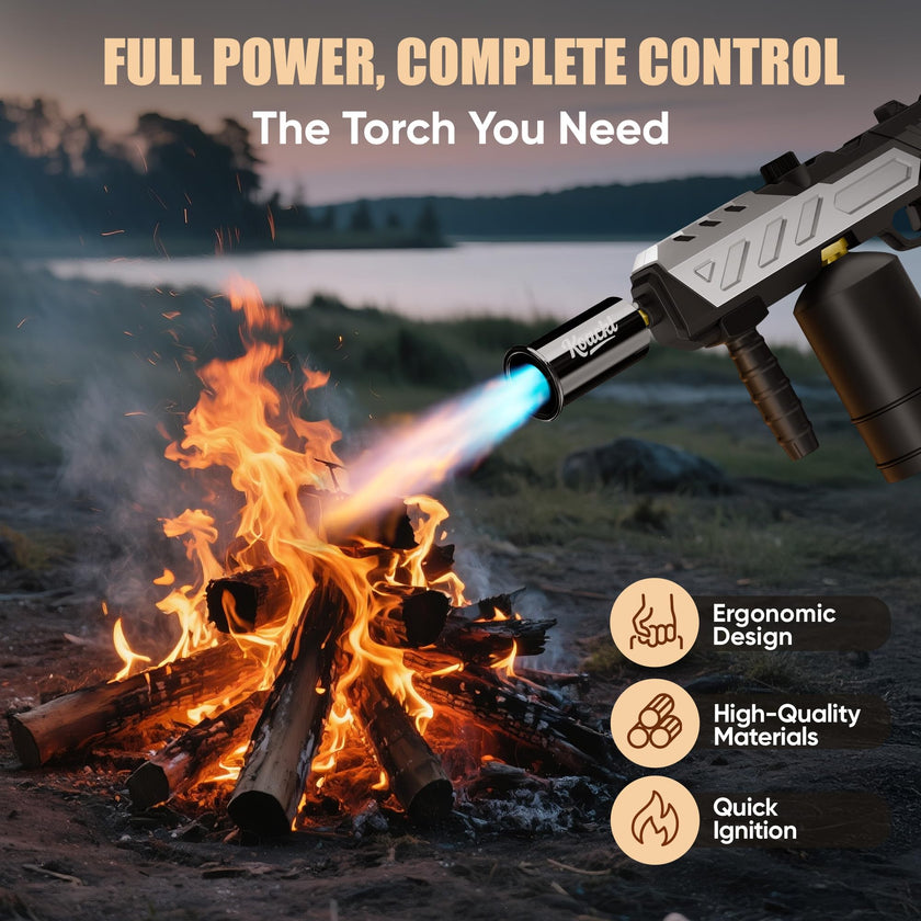 Powerful Propane Torch Gun, Blow Torch with Adjustable Flame, Flamethrower Kitchen Torch Gun Gas Welding Kits for Outdoor BBQ, Searing Steak, Camping & Charcoal Torch Lighter(Tank Not Included) 🍁 All In One Marketplace Canada