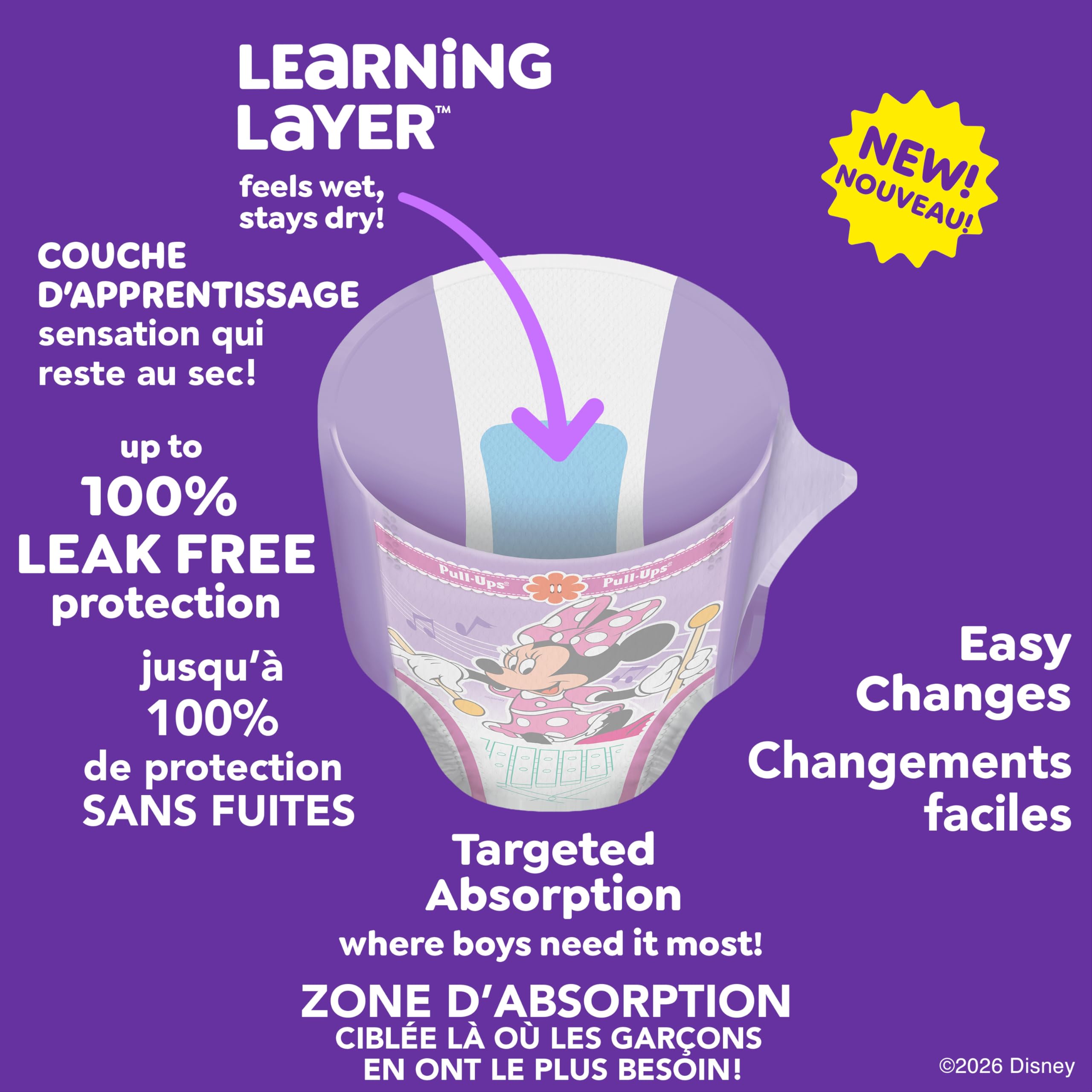 Pull-Ups Girls Potty Training Underwear, Easy Open Toddler Pants 4T-5T (38-50 lbs), Learning Designs for Toddlers, 82 count 🍁 All In One Marketplace Canada