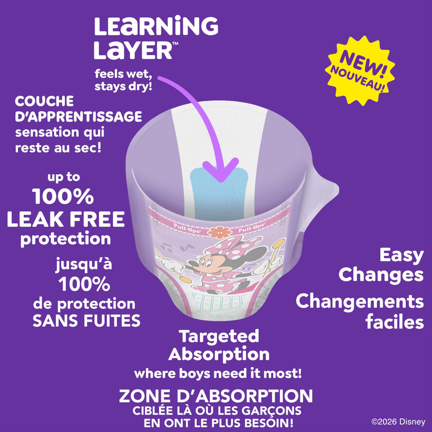 Pull-Ups Girls Potty Training Underwear, Easy Open Toddler Pants 2T-3T (16-34 lbs), Learning Designs for Toddlers, 104 count 🍁 All In One Marketplace Canada