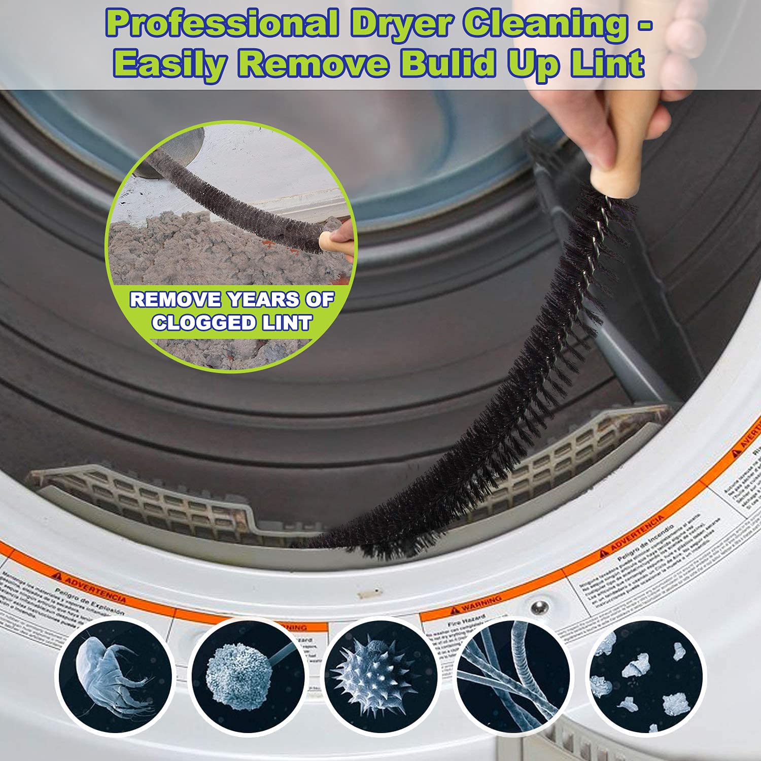 Sealegend 2 Pieces Dryer Vent Cleaning Kit, Flexible Lint Vacuum Hose Attachment and Lint Brush Lint Remover Power Washer, Blue 🍁 All In One Marketplace Canada