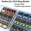 360 Pockets Trading Card Sleeves - Double-Sided 9 Pocket Page Protector, Ultra-Clear Card Sheets for 3 Ring Binder, Sleeves for Game Yugioh/MTG, Baseball, Business Cards, Coupons 🍁 All In One Marketplace Canada