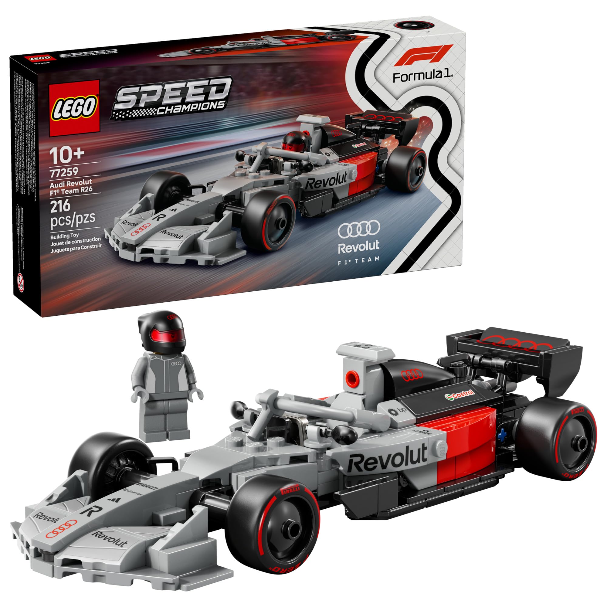 LEGO Speed Champions Audi Revolut F1 Team R26 Race Car Toy - Building Sets for Boys & Girls, Ages 10+ - F1 Car Kit for Display or Play - Gift for Birthdays - 77259 🍁 All In One Marketplace Canada